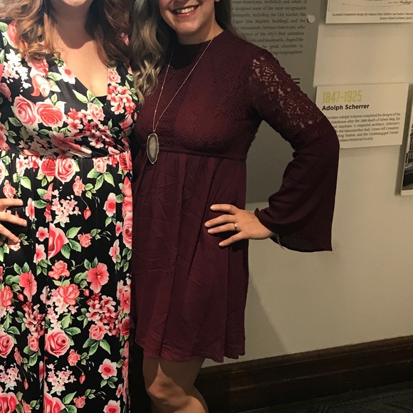 Boho Maroon Dress - Picture 6 of 6